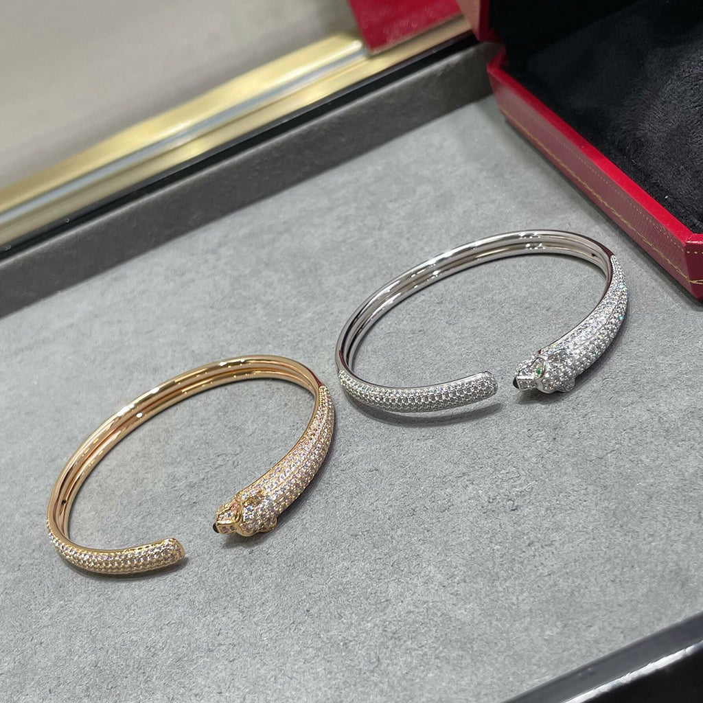 [Resenly Jewelry]PANTHERE FULL DIAMOND OPEN BRACELET