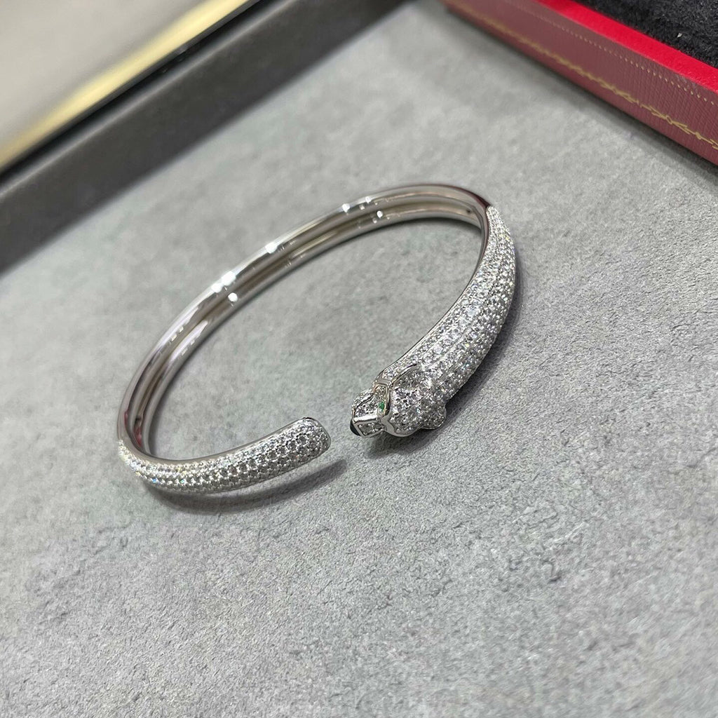 [Resenly Jewelry]PANTHERE FULL DIAMOND OPEN BRACELET