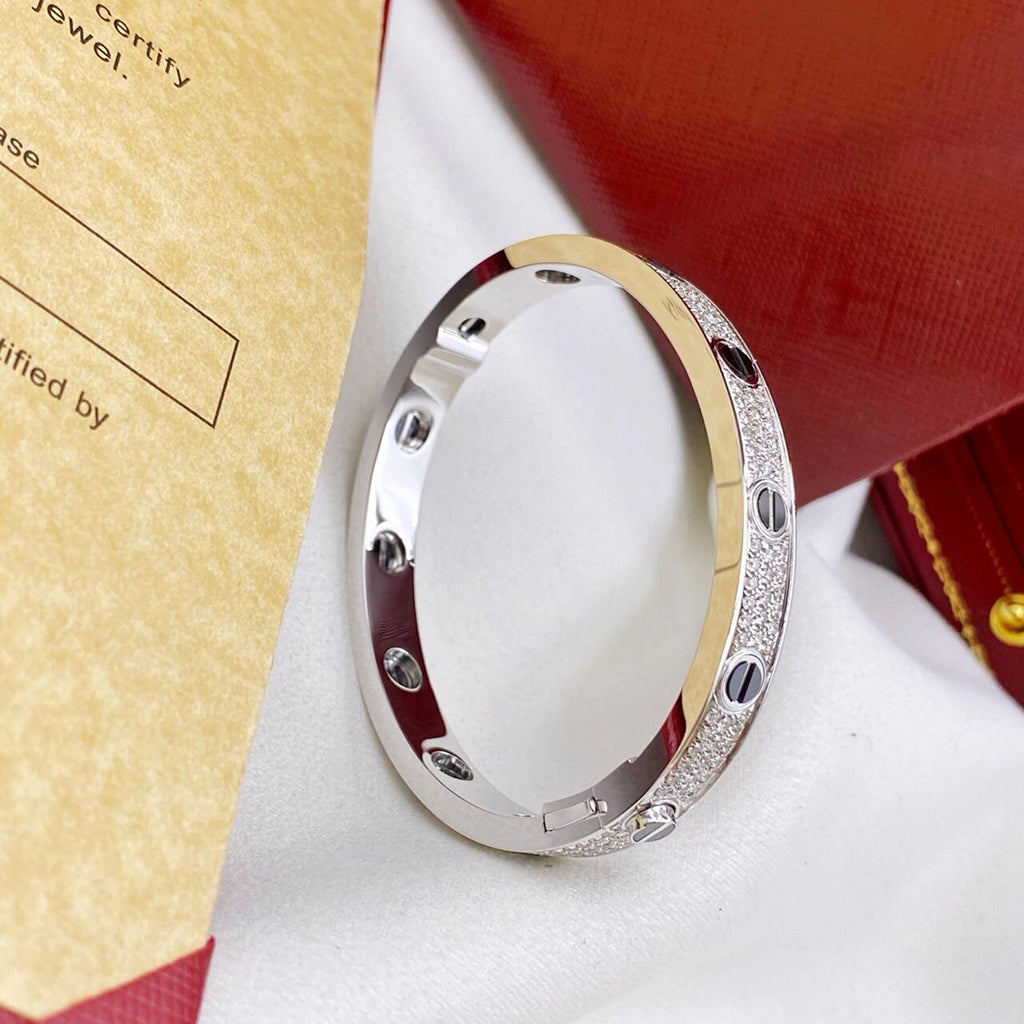 [Resenly Jewelry]LOVE BRACELET 6.1MM DIAMOND-PAVED CERAMIC