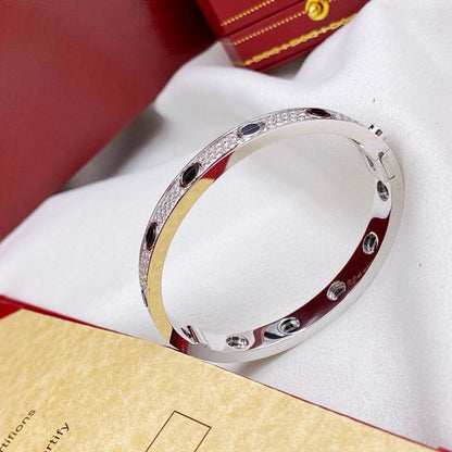 [Resenly Jewelry]LOVE BRACELET 6.1MM DIAMOND-PAVED CERAMIC