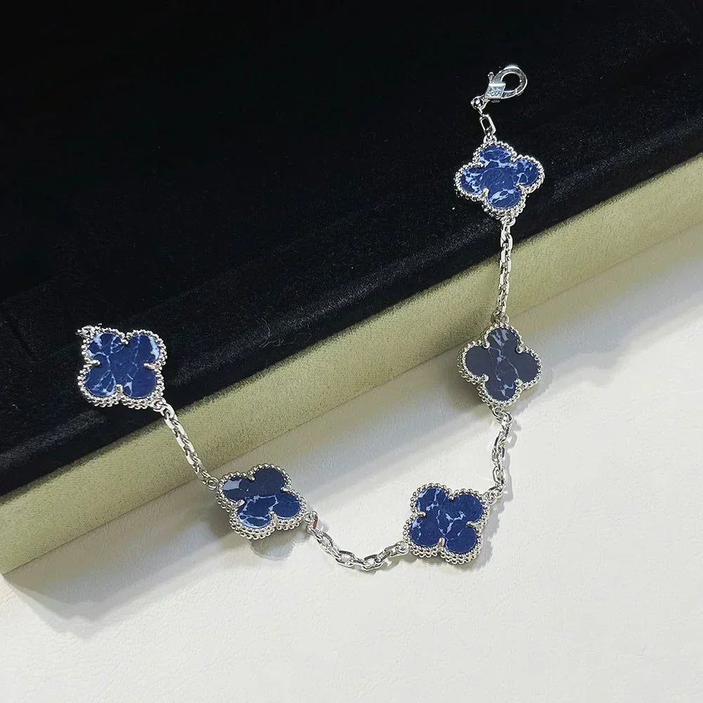 [Resenly Jewelry]CLOVER 5 MOTIF PIETERSITE BRACELET COLLECTION