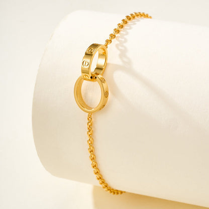 [Resenly Jewelry]LOVE BRACELET DOUBLE RING