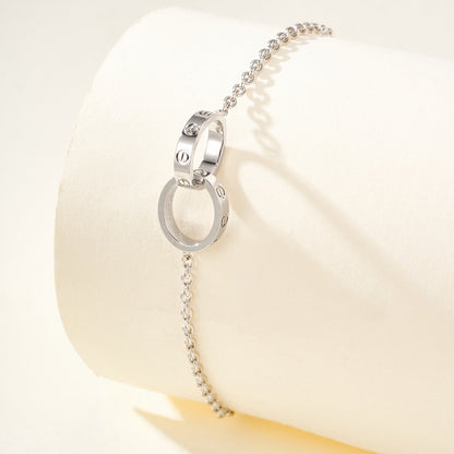 [Resenly Jewelry]LOVE BRACELET DOUBLE RING