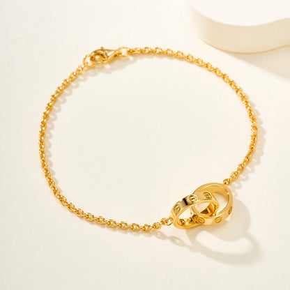 [Resenly Jewelry]LOVE BRACELET DOUBLE RING