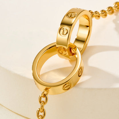 [Resenly Jewelry]LOVE BRACELET DOUBLE RING