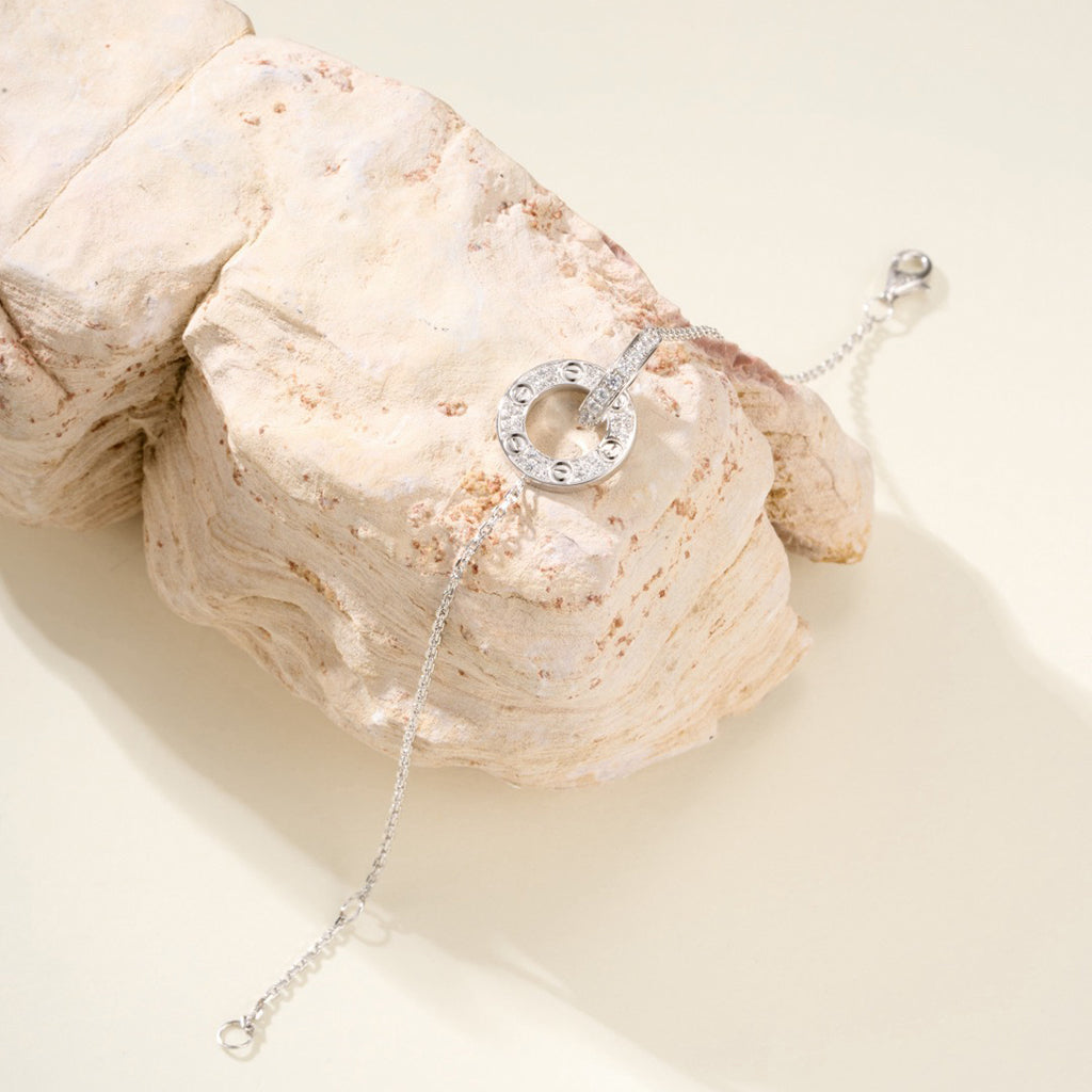 [Resenly Jewelry]LOVE DOUBLE RING FULL DIAMOND BRACELET