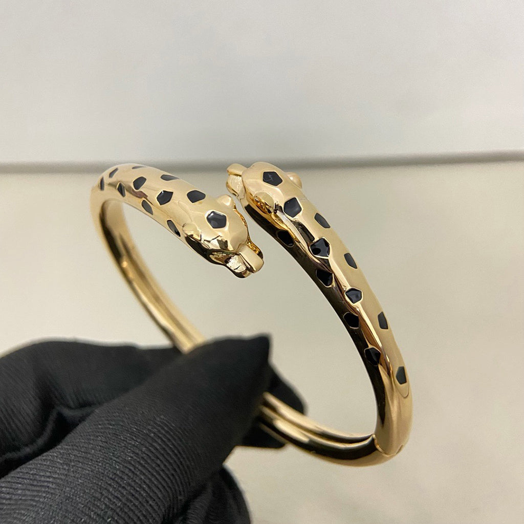 [Resenly Jewelry]PANTHERE DOUBLE HEADED OPEN BRACELET