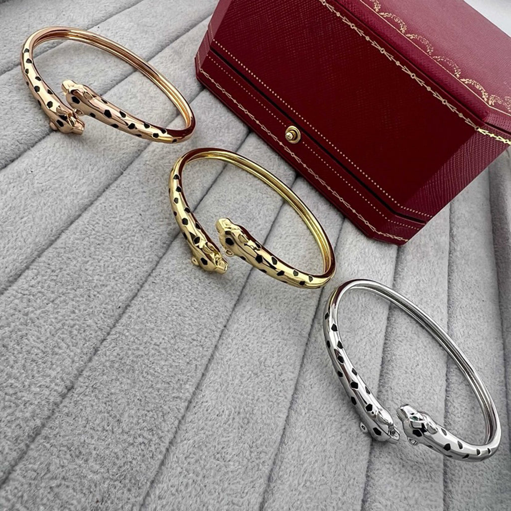 [Resenly Jewelry]PANTHERE DOUBLE HEADED OPEN BRACELET
