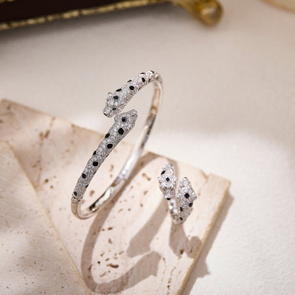 [Resenly Jewelry]PANTHERE DOUBLE HEADED FULL DIAMOND  RING