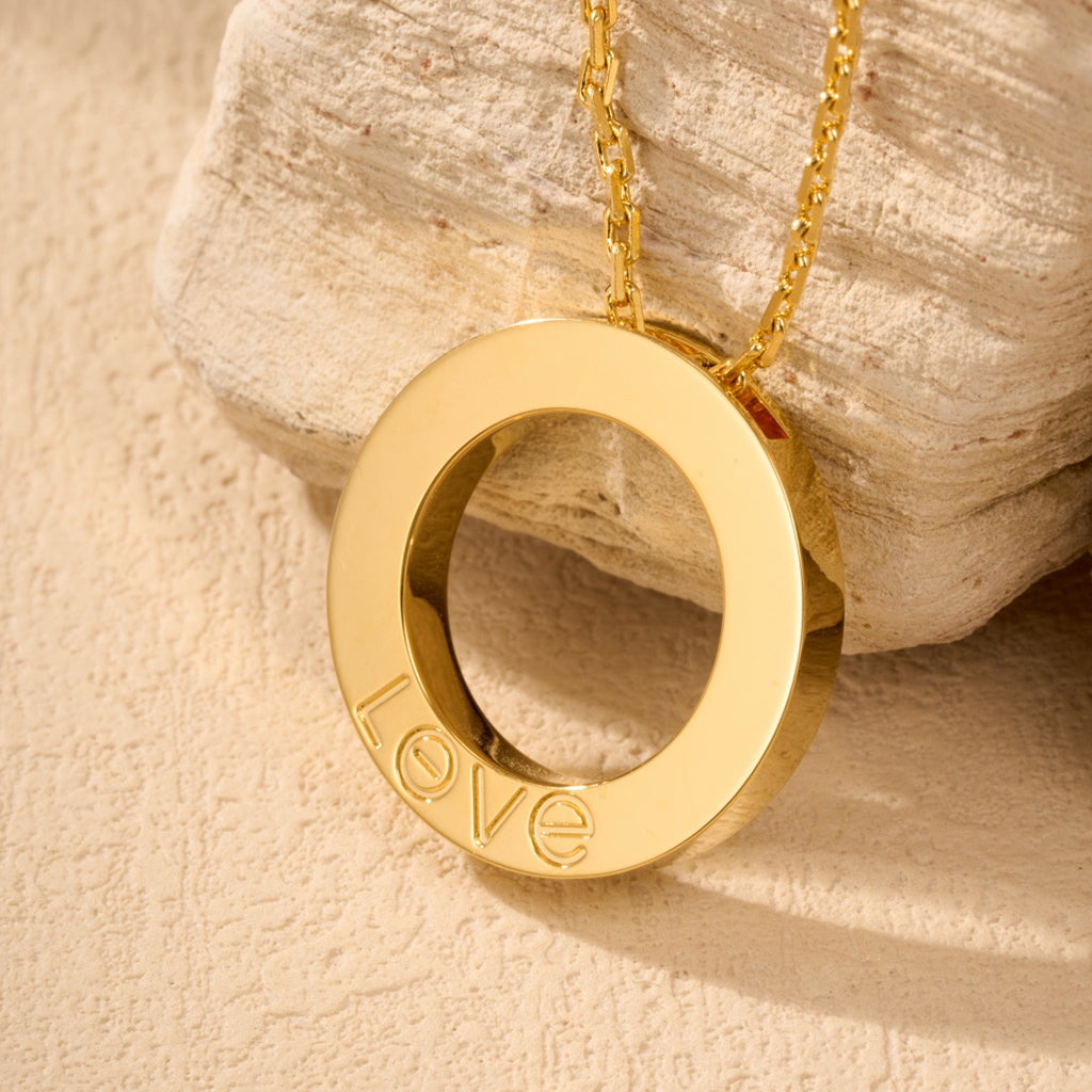 [Resenly Jewelry]LOVE NECKLACE 16MM  FULL DIAMOND