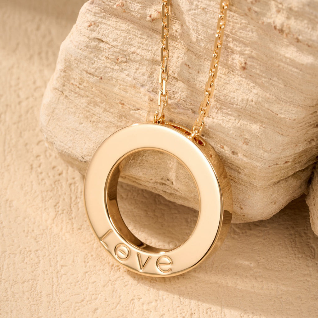 [Resenly Jewelry]LOVE NECKLACE 16MM  FULL DIAMOND