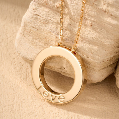 [Resenly Jewelry]LOVE NECKLACE 16MM  FULL DIAMOND