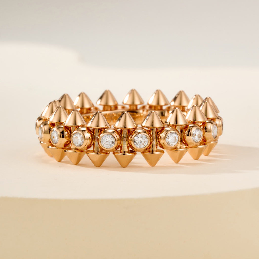 [Resenly Jewelry]CLASH 6.8MM DIAMOND MEDIUM RING
