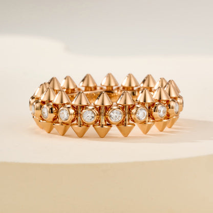 [Resenly Jewelry]CLASH 6.8MM DIAMOND MEDIUM RING