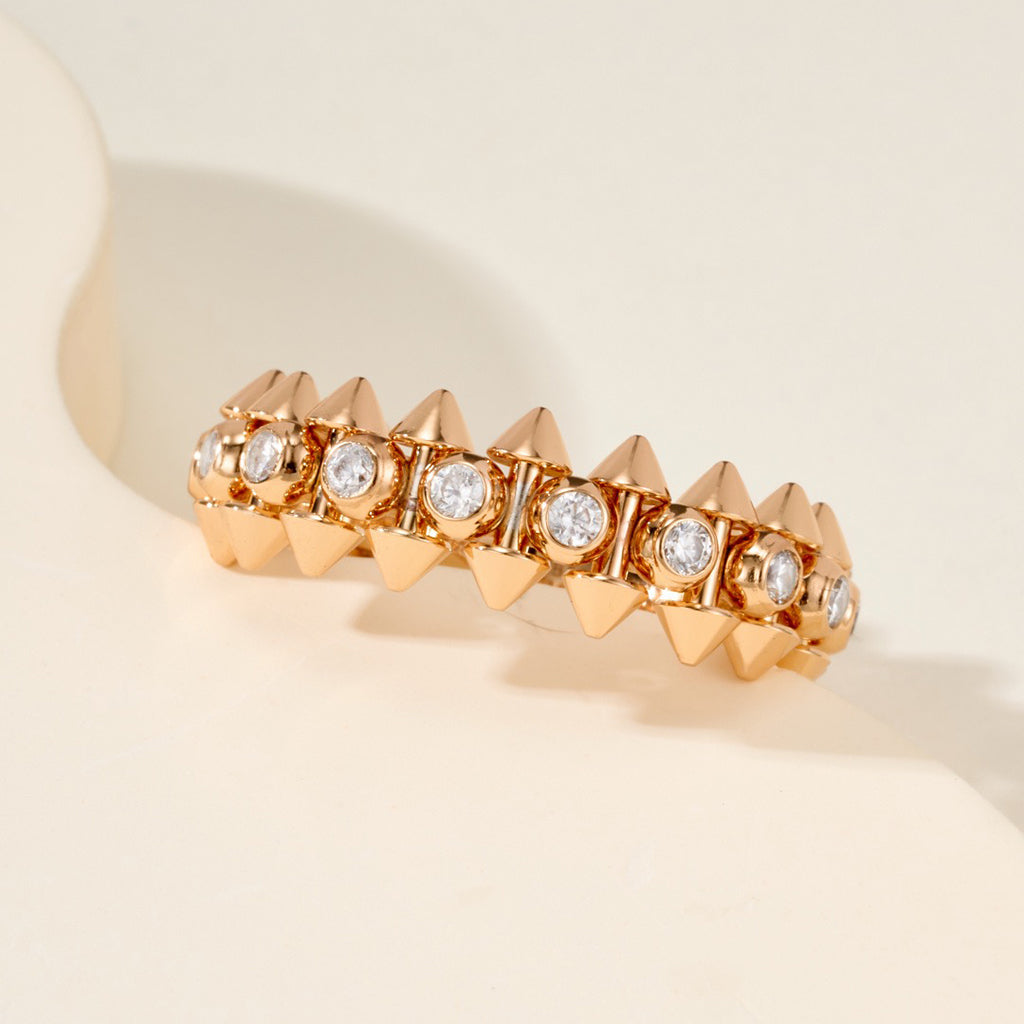 [Resenly Jewelry]CLASH 6.8MM DIAMOND MEDIUM RING