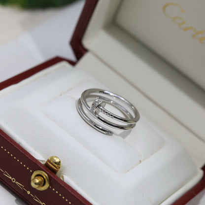 [Resenly Jewelry]JUSTE RING 4.8MM HALF DIAMOND