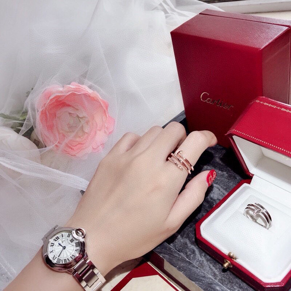 [Resenly Jewelry]JUSTE RING 4.8MM HALF DIAMOND