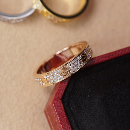 [Resenly Jewelry]LOVE RING 4.0MM DIAMOND PAVED