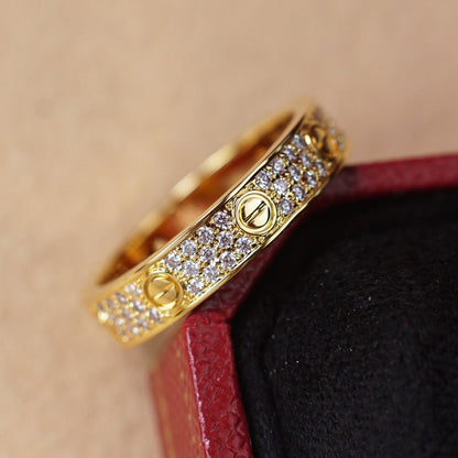 [Resenly Jewelry]LOVE RING 4.0MM DIAMOND PAVED