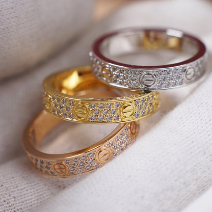 [Resenly Jewelry]LOVE RING 4.0MM DIAMOND PAVED