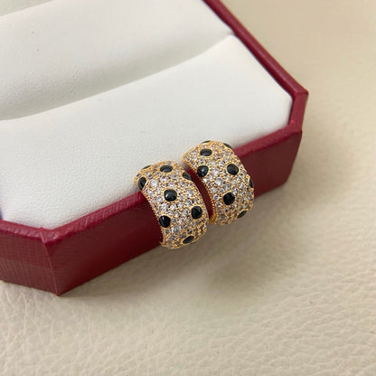 [Resenly Jewelry]PANTHERE MINI FULL DIAMOND EARRINGS