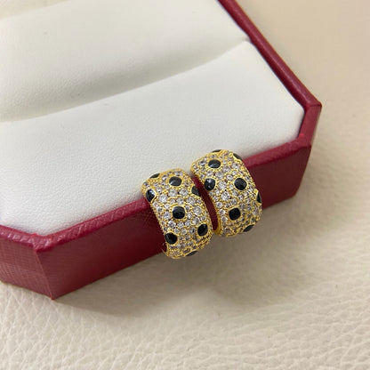 [Resenly Jewelry]PANTHERE MINI FULL DIAMOND EARRINGS