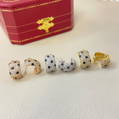 [Resenly Jewelry]PANTHERE MINI FULL DIAMOND EARRINGS