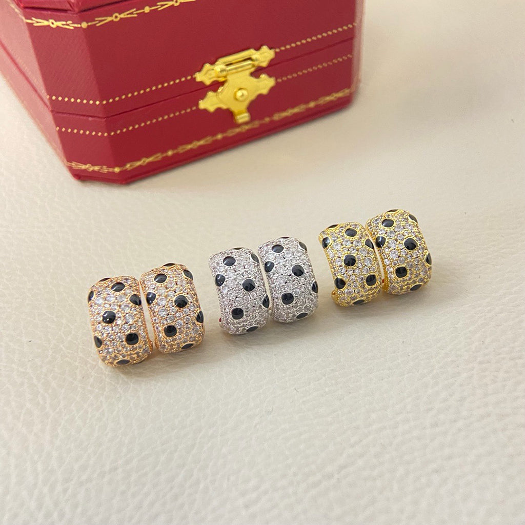 [Resenly Jewelry]PANTHERE MINI FULL DIAMOND EARRINGS