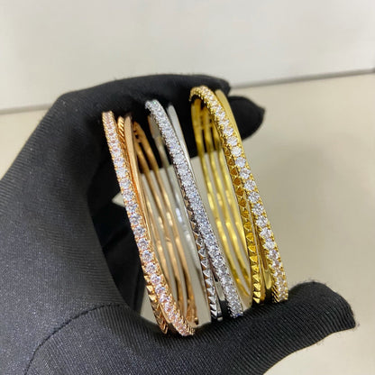 [Resenly Jewelry]ETINCELLE HALF-PAVED DIAMOND BRACELET