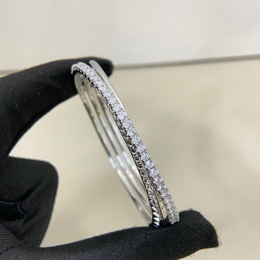 [Resenly Jewelry]ETINCELLE HALF-PAVED DIAMOND BRACELET