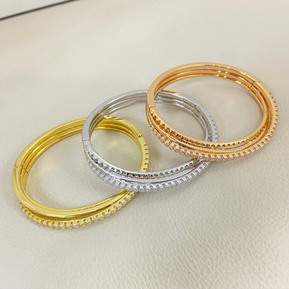 [Resenly Jewelry]ETINCELLE HALF-PAVED DIAMOND BRACELET