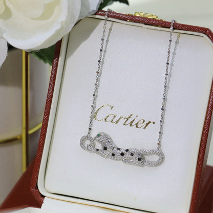 [Resenly Jewelry]PANTHERE PAVED DIAMOND NECKLACE