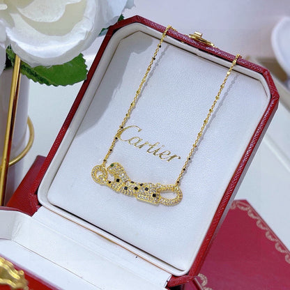 [Resenly Jewelry]PANTHERE PAVED DIAMOND NECKLACE