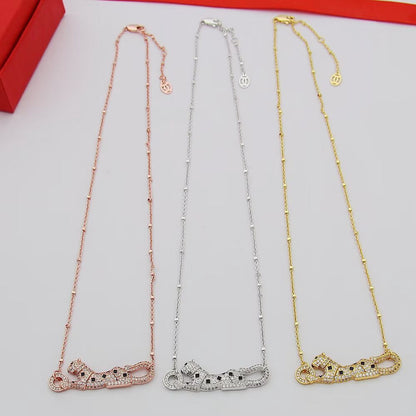 [Resenly Jewelry]PANTHERE PAVED DIAMOND NECKLACE