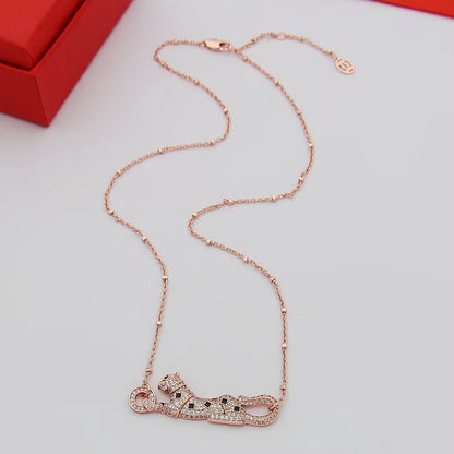 [Resenly Jewelry]PANTHERE PAVED DIAMOND NECKLACE