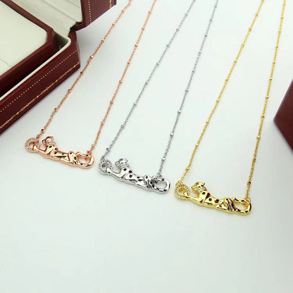 [Resenly Jewelry]PANTHERE FULL DIAMOND NECKLACE