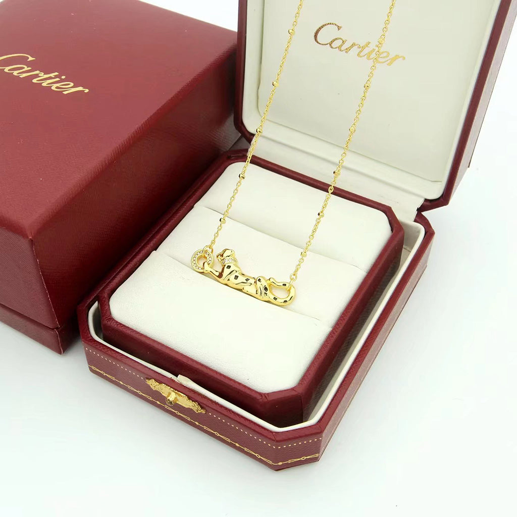 [Resenly Jewelry]PANTHERE FULL DIAMOND NECKLACE