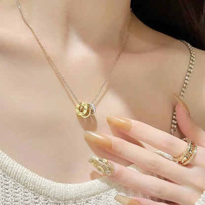 [Resenly Jewelry]LOVE 6 DIAMOND PENDANT NECKLACE