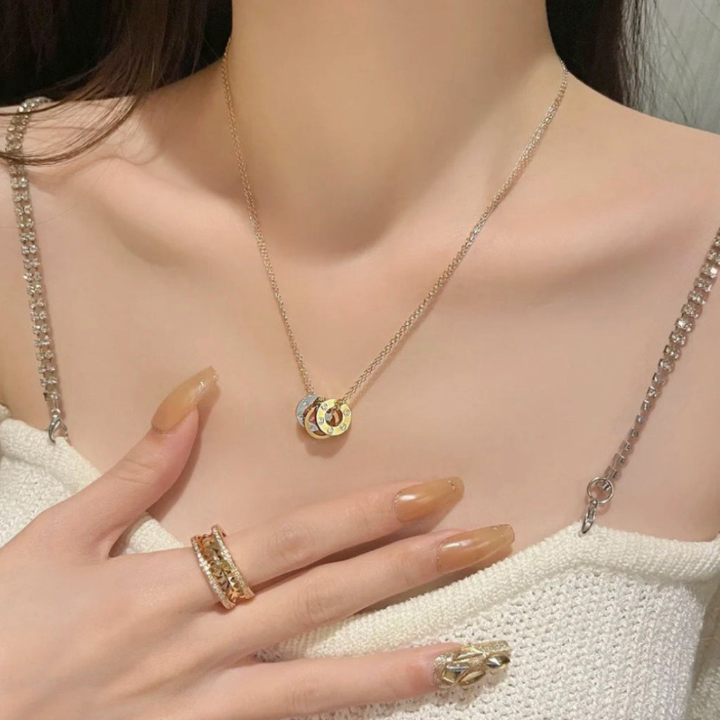 [Resenly Jewelry]LOVE 6 DIAMOND PENDANT NECKLACE