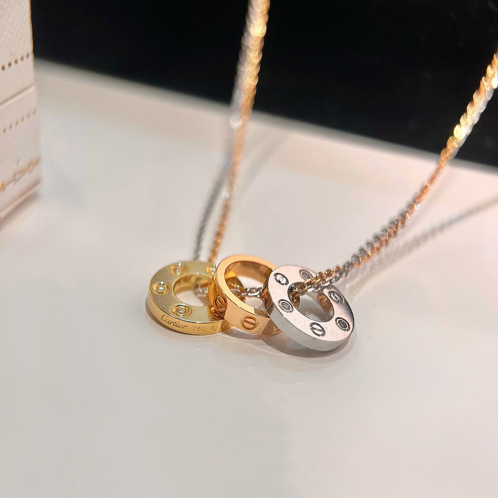 [Resenly Jewelry]LOVE 6 DIAMOND PENDANT NECKLACE