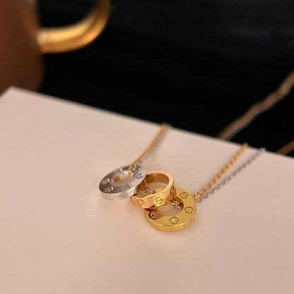 [Resenly Jewelry]LOVE 6 DIAMOND PENDANT NECKLACE