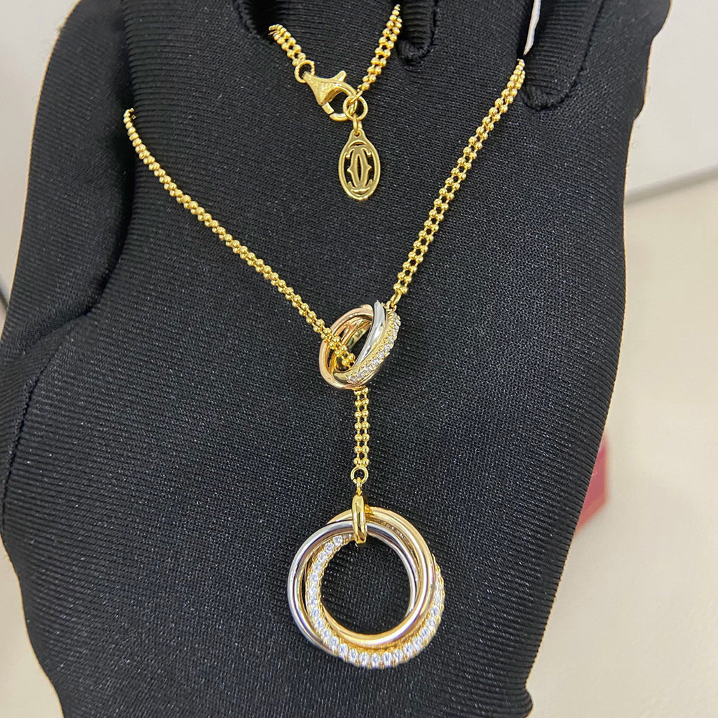 [Resenly Jewelry]TRINITY DIAMONDS NECKLACE