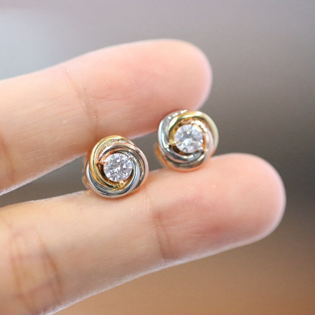 [Resenly Jewelry]TRINITY STUD DIAMOND EARRINGS
