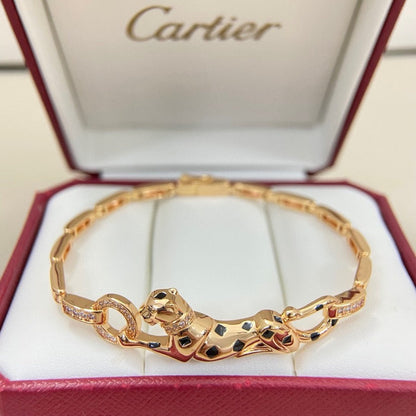 [Resenly Jewelry]PANTHERE HALF DIAMOND ON CHAIN BRACELET
