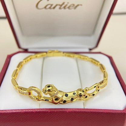 [Resenly Jewelry]PANTHERE HALF DIAMOND ON CHAIN BRACELET