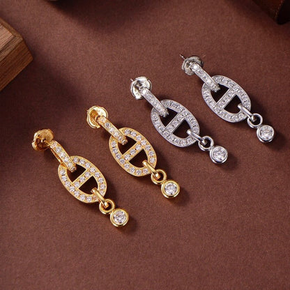 [Resenly Jewelry]HM CHAINE DIAMOND EARRINGS