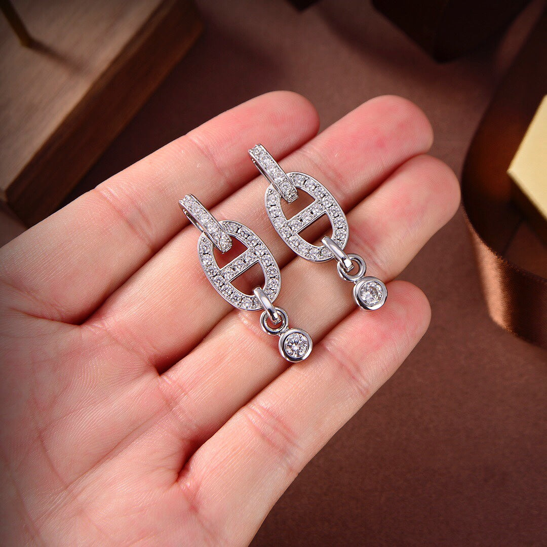 [Resenly Jewelry]HM CHAINE DIAMOND EARRINGS