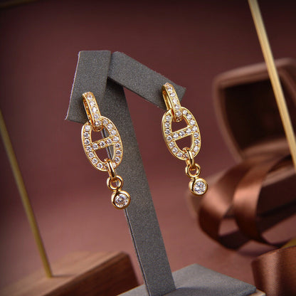 [Resenly Jewelry]HM CHAINE DIAMOND EARRINGS