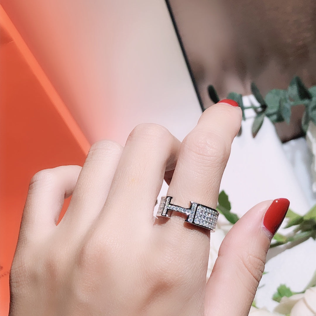 [Resenly Jewelry]H RING FULL DIAMOND