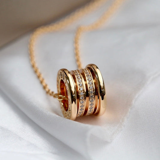 [Resenly Jewelry]ZERO 1 PINK GOLD DIAMOND NECKLACE